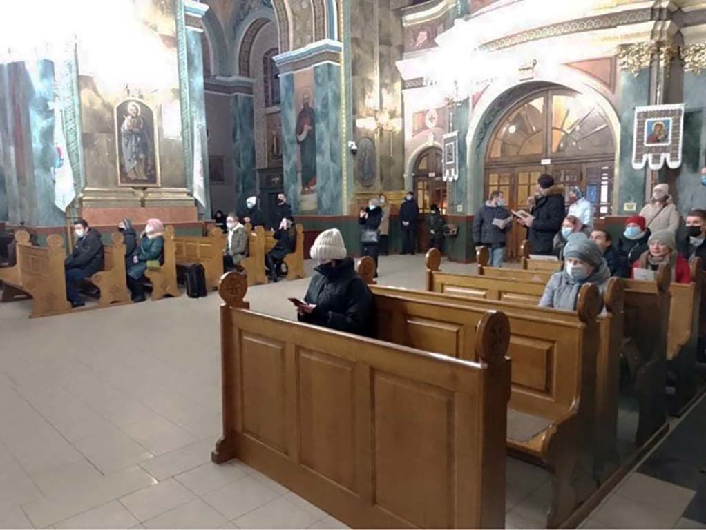 Pregària per la pau a Ivano-Frankivsk, a l'oest d'Ucraïna
