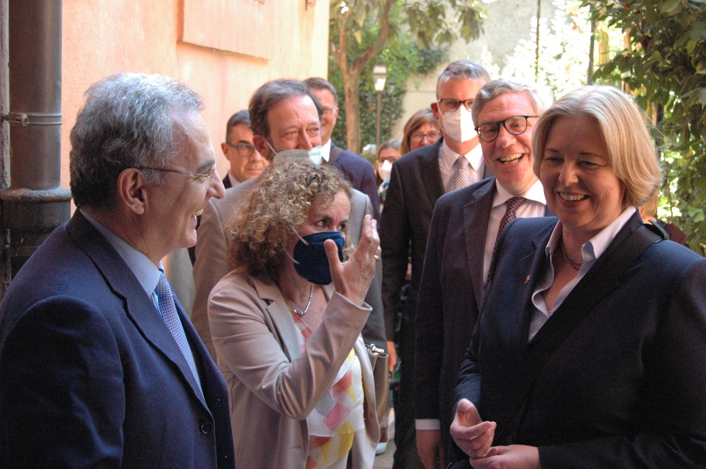 Bärbel Bas, voorzitter van het Duitse federale parlement bezoekt Sant'Egidio