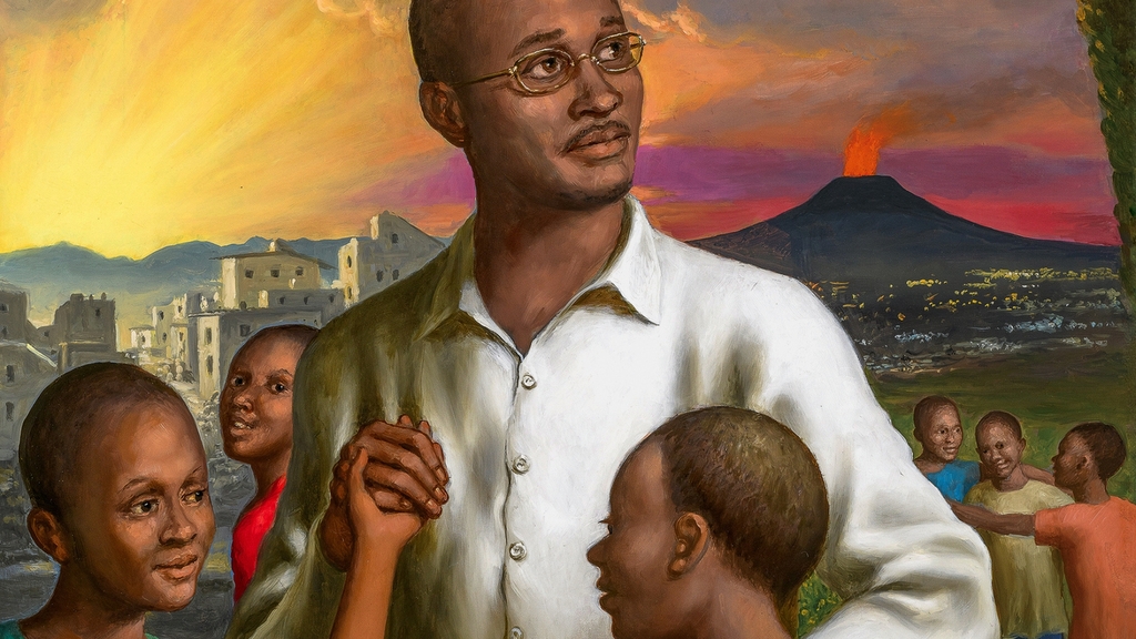 Il quadro che raffigura Floribert Bwana Chui