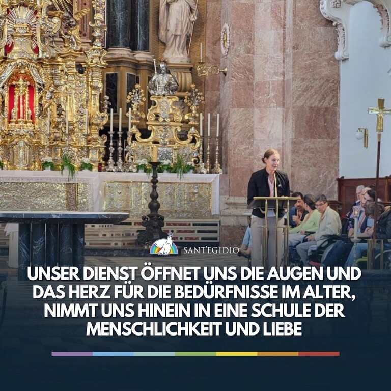 Sant'Egidio beim „Fest der Lebensfreude“ mit den älteren Freunden und Bischof Hermann Glettler im Dom St. Jakob in Innsbruck