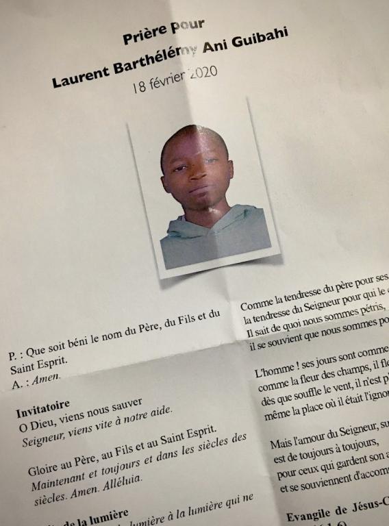 Prière autour de Laurent Barthélemy, jeune ivoirien de 14 ans, « mort d’espoir » en voulant rejoindre l’Europe
