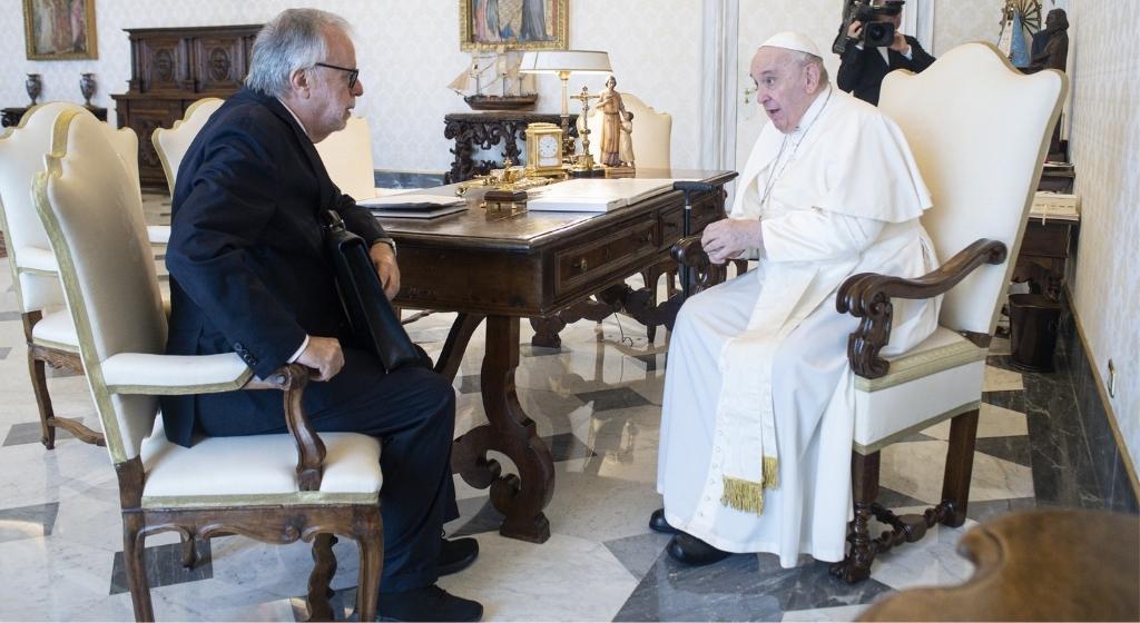 Papst Franziskus hat Andrea Riccardi in Audienz empfangen