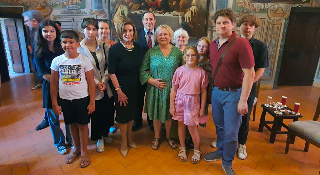 Speaker of the U.S. House of Representatives Nancy Pelosi visited the Community of Sant'Egidio in Rome today.