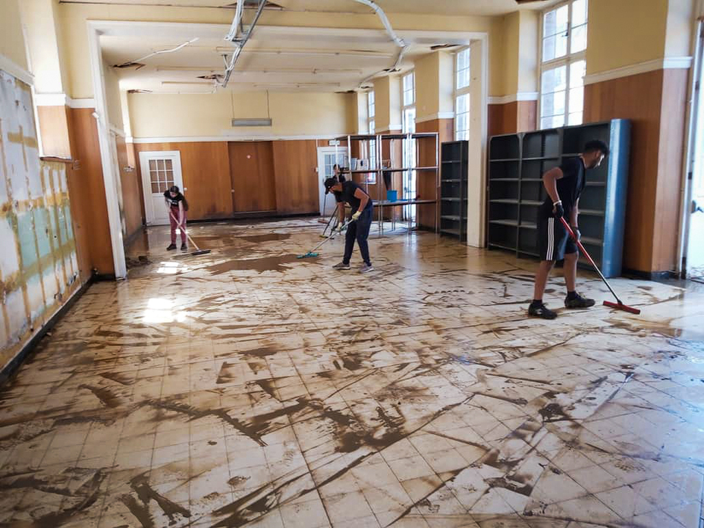 In flood-ravaged Belgium, Youth for Peace Liège joined the relief effort and cleaned up a welcome centre in Verviers