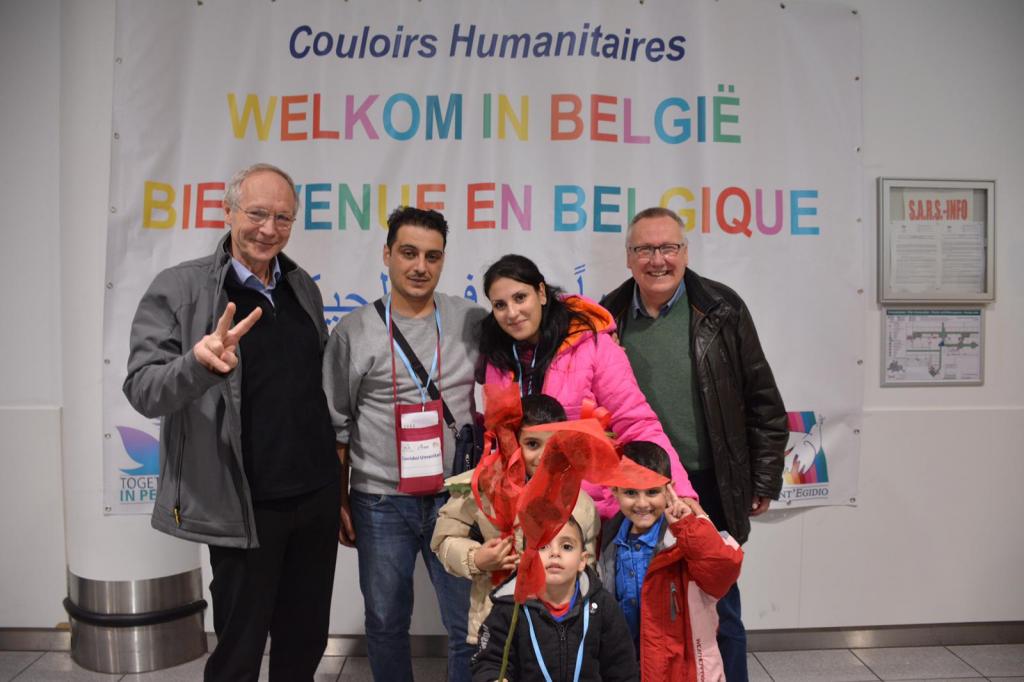 Nuovo arrivo di profughi siriani in Belgio con i corridoi umanitari.