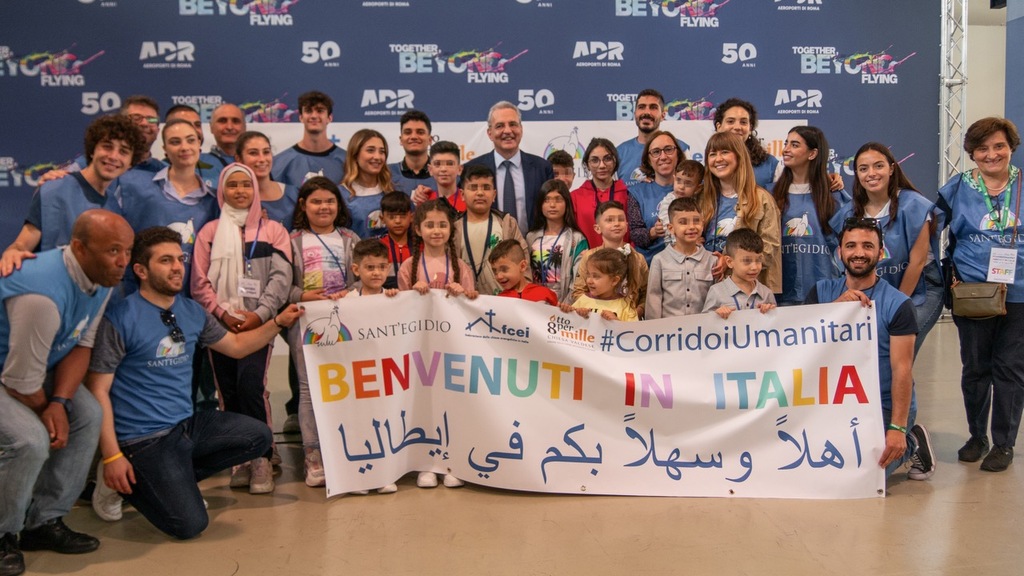 'Welcome and integration. This makes the humanitarian corridors a positive immigration that enriches our society’ the President of Sant'Egidio welcomed 49 Syrian refugees