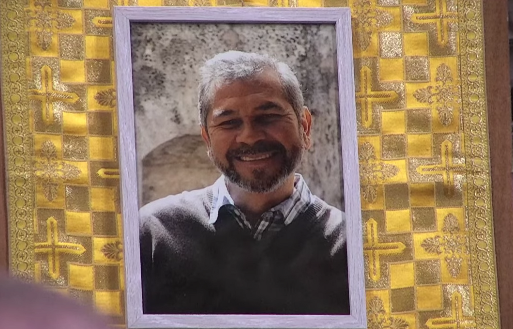 Homilia de monsenyor Paglia i paraules del Marco Impagliazzo al funeral del Jaime Aguilar. Basílica de Santa Maria de Trastevere