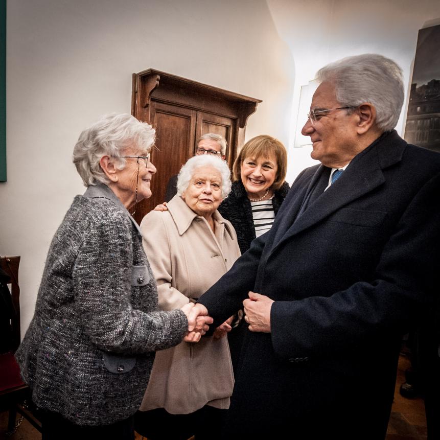 Besuch von Präsident Sergio Mattarella bei der Gemeinschaft Sant'Egidio zum 50. Jahrestag