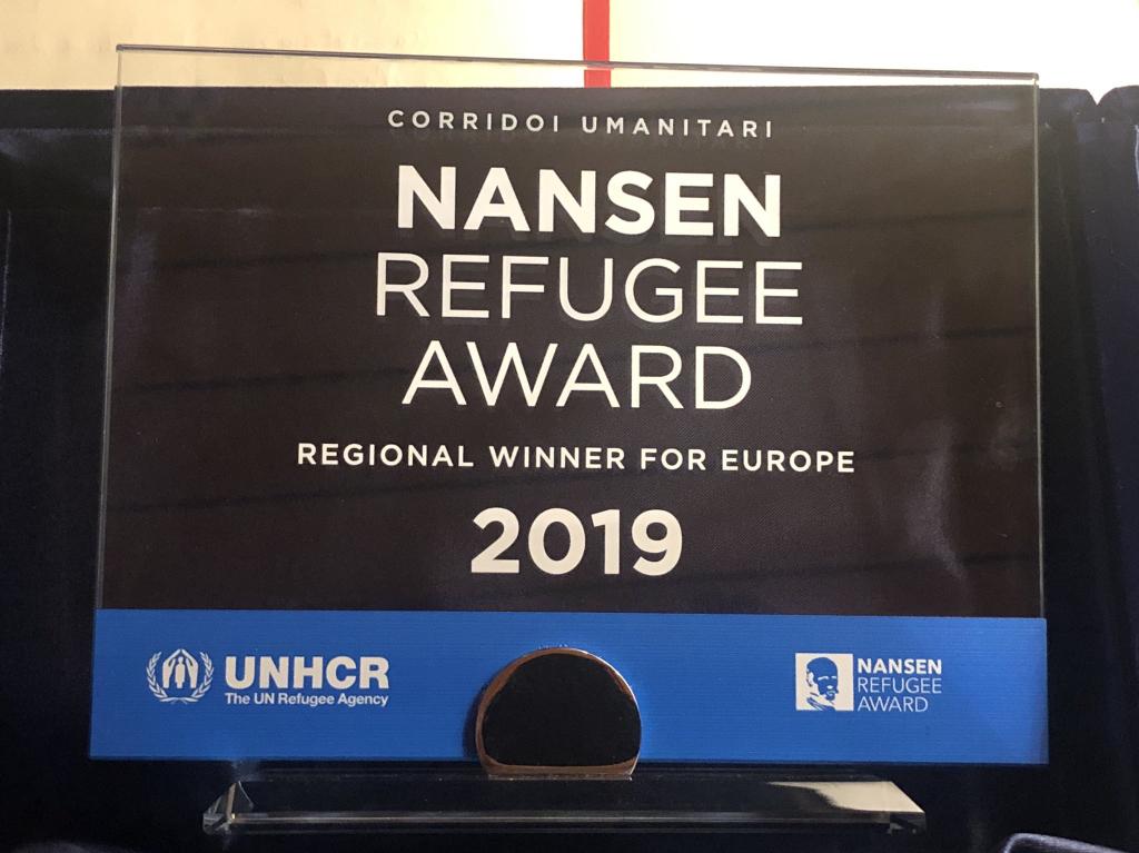 Nansen-Award - de 'Nobelprijs voor de hulp aan vluchtelingen' - voor de humanitaire corridors. Marco Impagliazzo: 