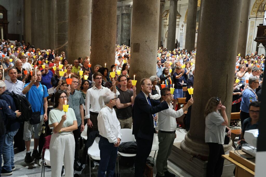 PACE PER GAZA: La veglia di preghiera promossa da Sant'Egidio insieme a movimenti, associazioni e congregazioni cattoliche: 