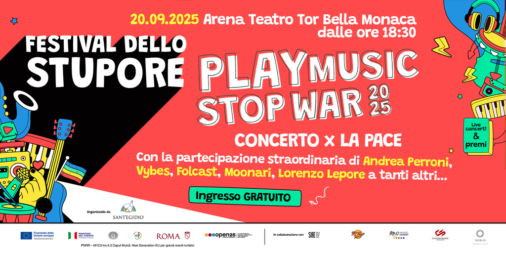PLAY MUSIC STOP WAR: un appuntamento con la musica per diffondere un messaggio di pace