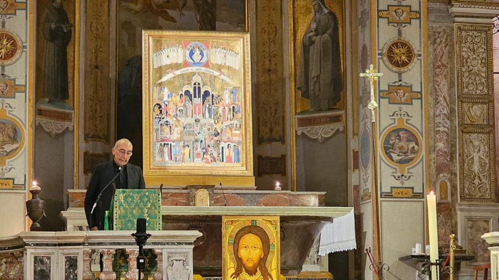 Il nuovo Vicario della Diocesi di Roma, il noecardinale Baldassarre Reina, ha visitato la basilica di San Bartolomeo all'Isola e presieduto la preghiera della sera della Comunità di Sant'Egidio