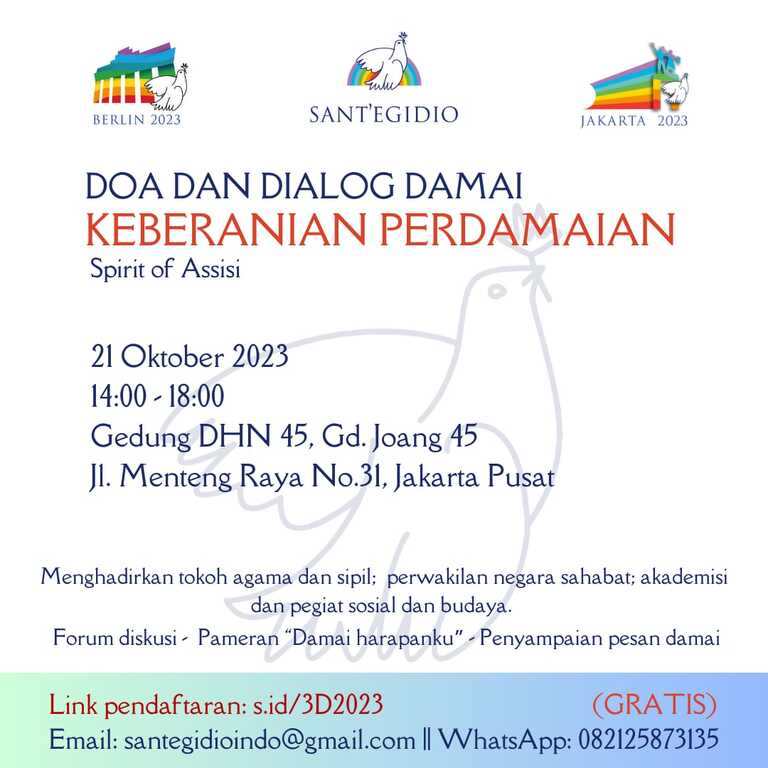 L’audàcia de la pau a Indonèsia. Les religions i la societat civil s’apleguen a Jakarta el 21 d’octubre