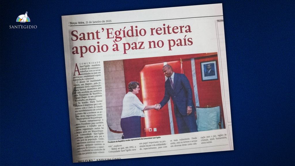 Una delegazione della Comunità incontra a Maputo il nuovo Presidente del Mozambico, Daniel Francisco Chapo: “Sant’Egidio, una risorsa per lo sviluppo e la pace”.