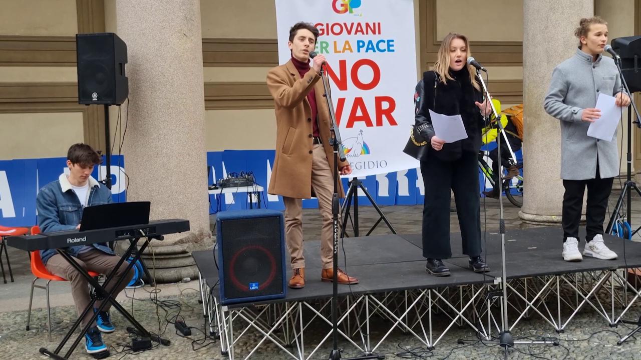 Gli studenti "Insieme per la pace"