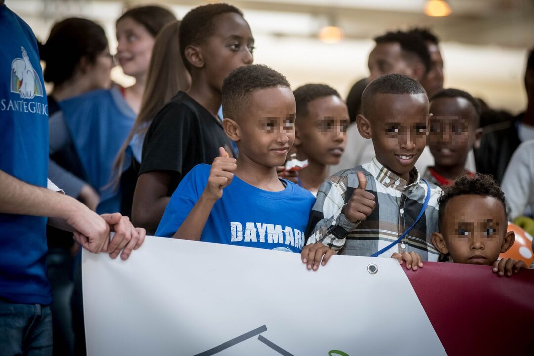 Arrivo dei corridoi umanitari dall'Etiopia