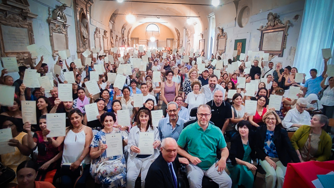 Roma: La consegna dei diplomi della scuola di lingua e cultura italiana di Sant'Egidio